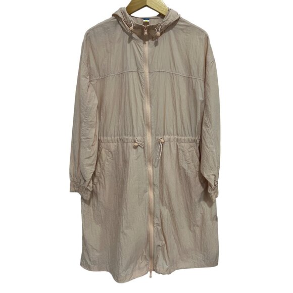 Old Navy Parka Jacket Size Small Long Sleeve Hooded Tunic Length Pink Outerwear - Picture 2 of 9